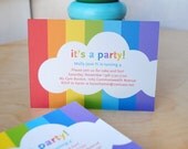 Somewhere Over the Rainbow Birthday Party Invitation, DIGITAL FILE
