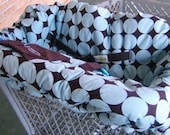 Shopping Cart Cover - Blue Disco Dot Reversible - Fits Restaurant High Chairs, Park Swings and ALL Carts