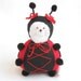 Pincushion Cat in a Ladybug Costume Lacey cute felt kitty cat collectable or gift for animal lover...LAST ONE In Stock...DISCONTINUED