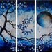 CUSTOM PAINTING Abstract Modern Landscape Tree Asian Art by Gabriela 50x30 Large