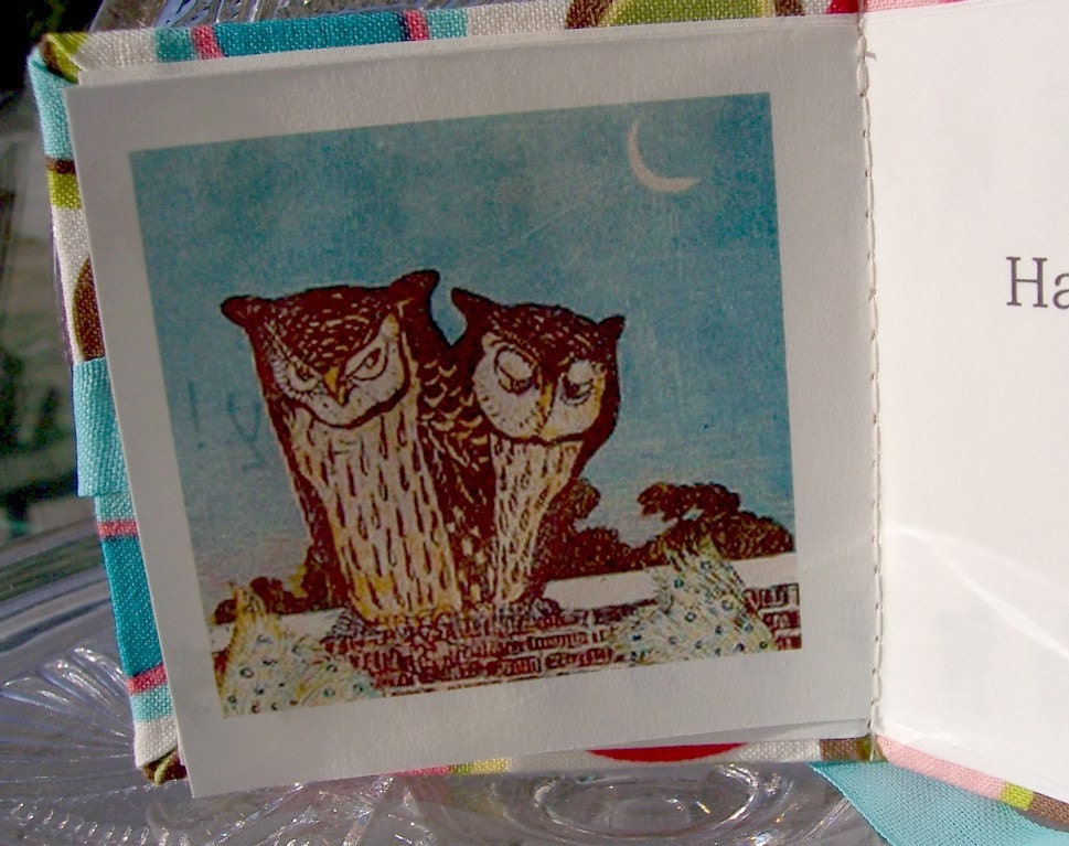 Vintage Owl Graphic Happy Birthday Lucky Penny Book - SweetScarlett