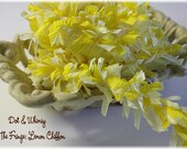 Lemon Chiffon --ON THE FRINGE-- Handmade Crepe Paper Fringe