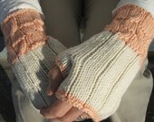 Seasonal Clearance 25%, Creamsicle Softest Bamboo Wool Fingerless Gloves, Womens Fashion, Ready To Ship