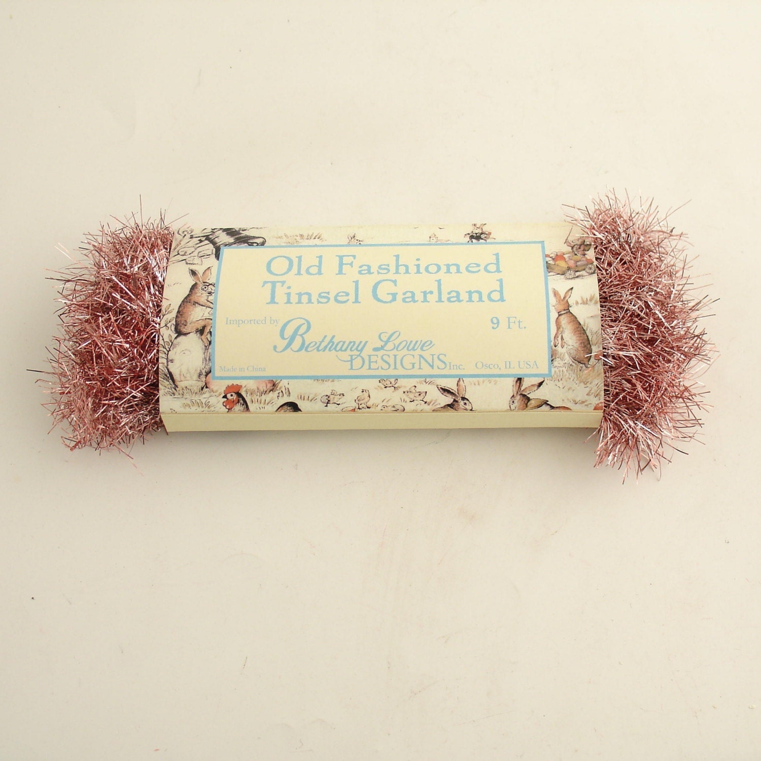 pink tinsel garland vintage style christmas by efinegifts pink tinsel garland vintage style christmas by efinegifts