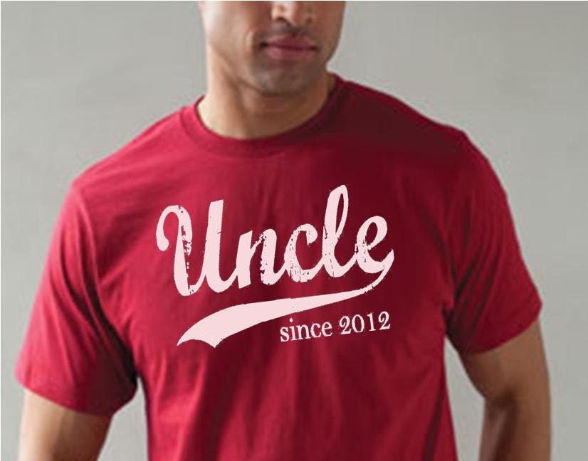 Personalized Uncle (any year) - Mens Tshirt - sizes sm, med, lg, xl - available in black, charcoal, heather, red, white
