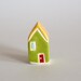 Little House - Lemon Lime - Miniature Ceramic Cottage