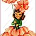 ET Waterslide Decoupage Tole Decals Vintage Reproduction Decals Pixies Fairies Flower Girls