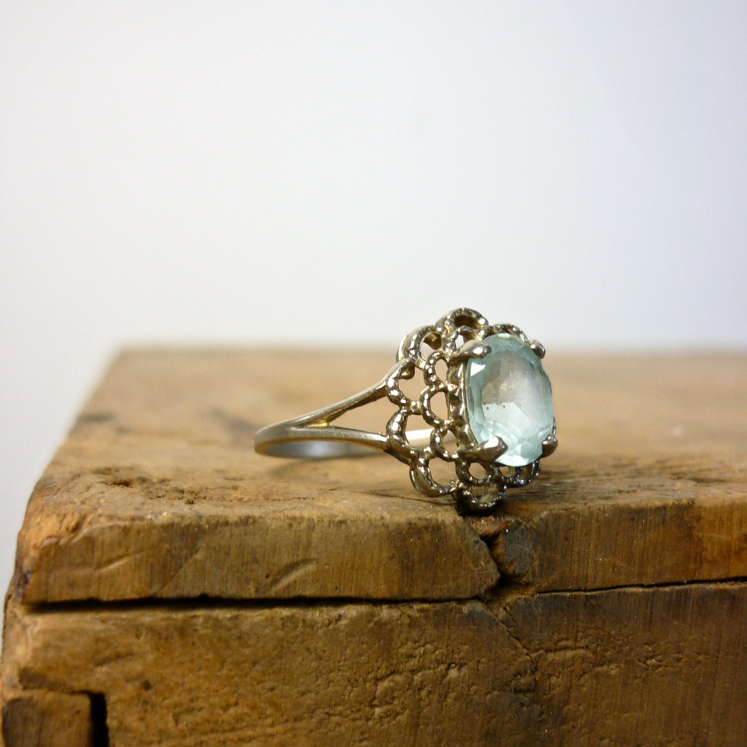 Art Deco Ring - 1930s Ring - Filigree Sterling Silver