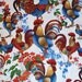 French Country Stacked Rooster Fabric