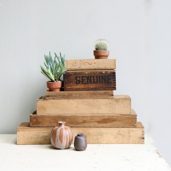 RESERVED FOR HAILEE Vintage Industrial Box Collection