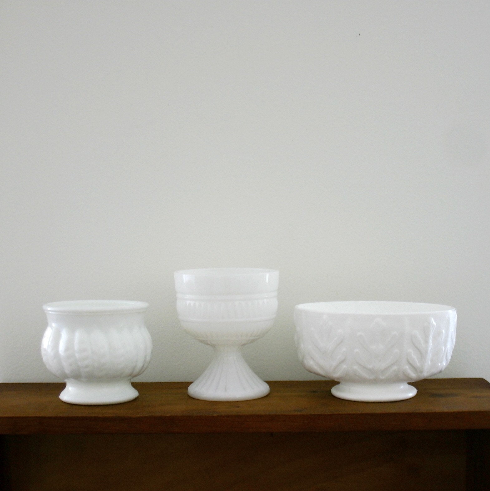 INSTANT COLLECTION. Milk Glass Centerpiece Vases NEW STOCK