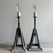 Pair Vintage Industrial Lamps OOAK