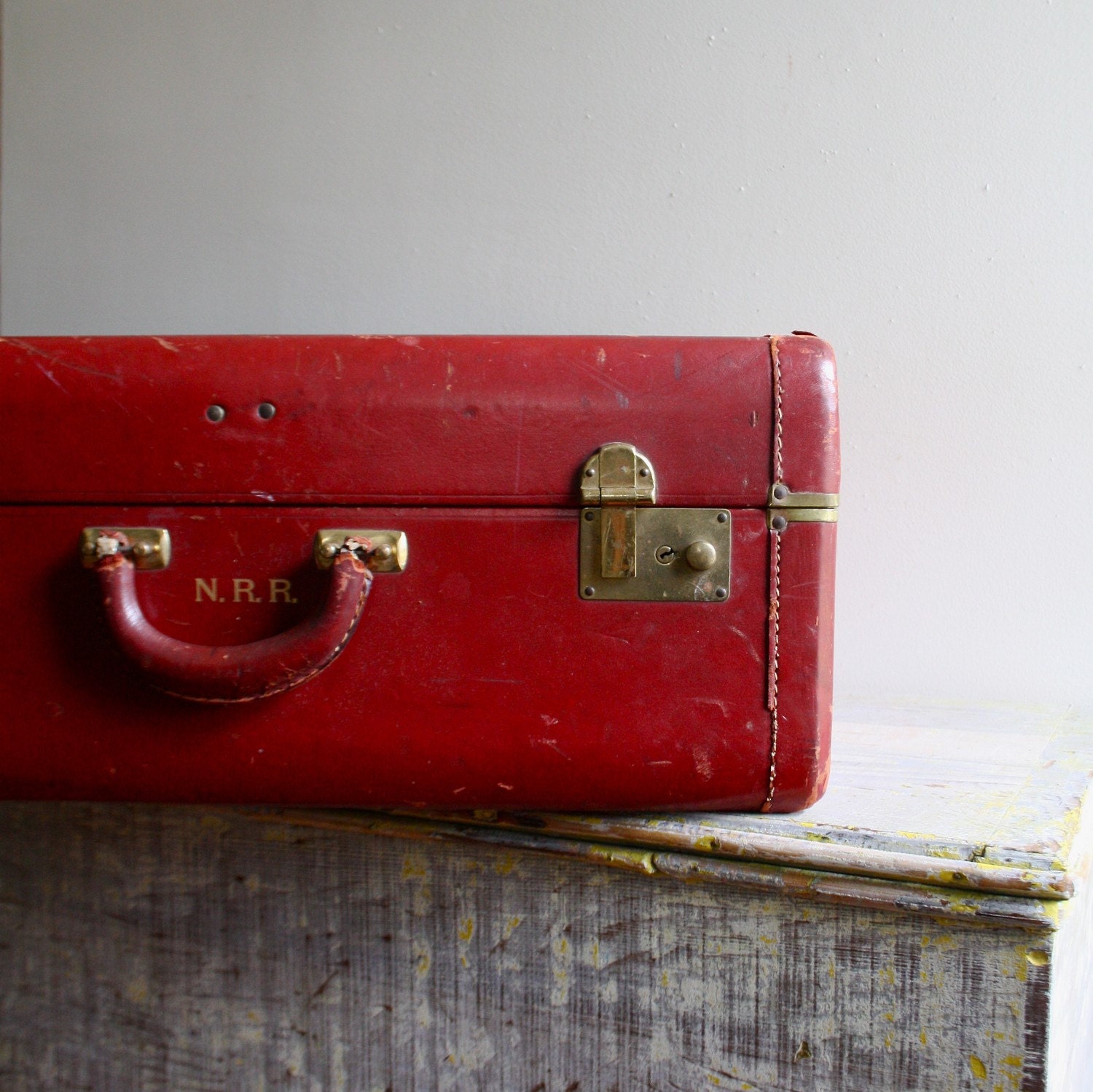 Vintage Leather Wardrobe Suitcase