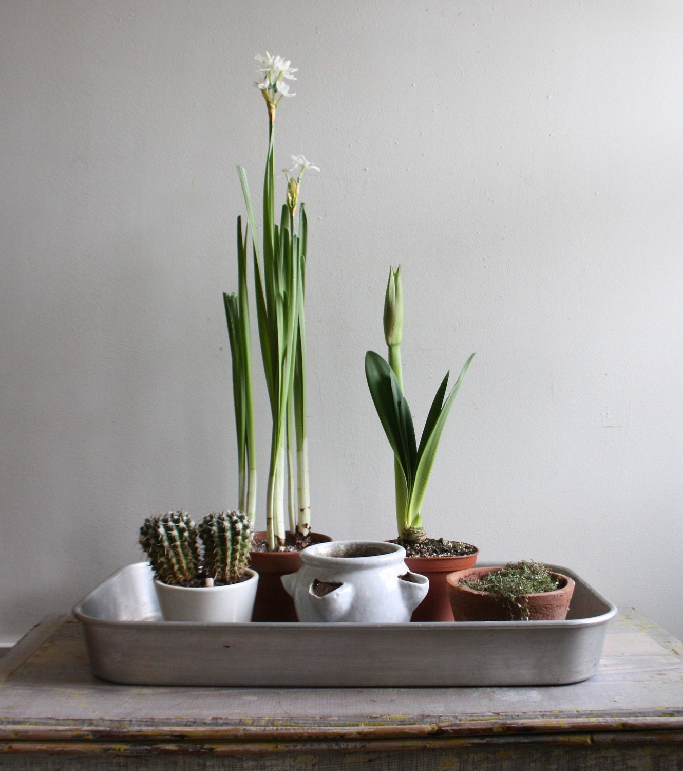 Vintage Industrial Metal Tray