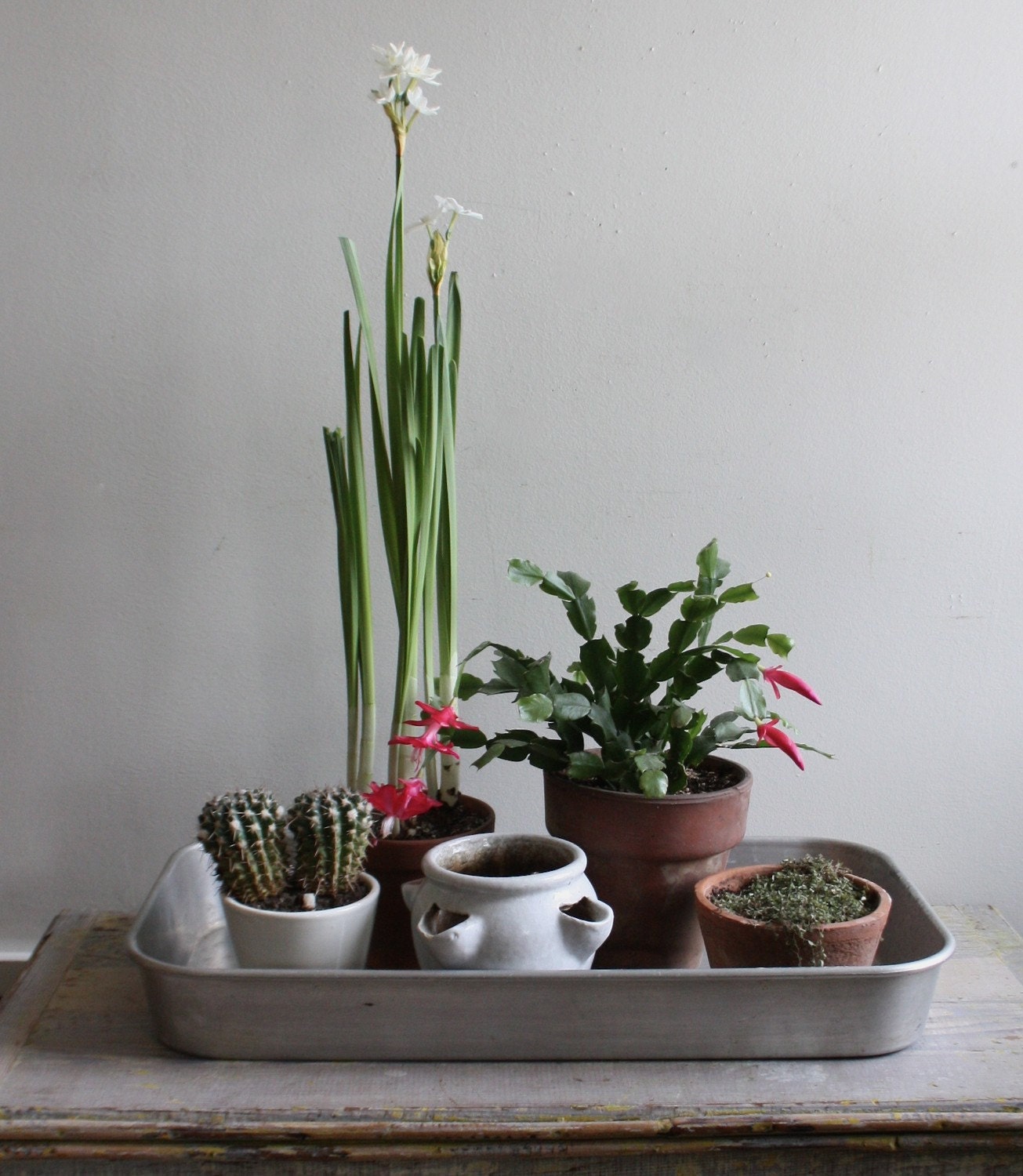 Vintage Industrial Metal Tray