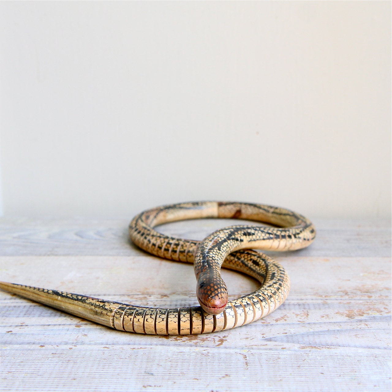 Vintage Wooden Articulating Snake