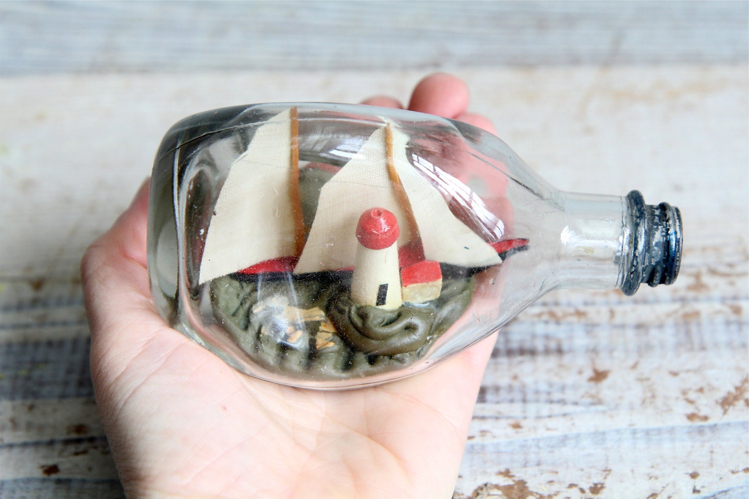 Vintage Ship in a Bottle