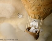 You and me up in the sky  - Photo print - Paper diorama