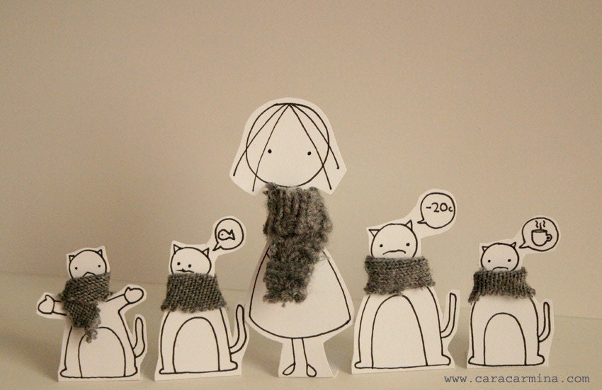 Is cold outside  -  Photo print  -  Paper diorama