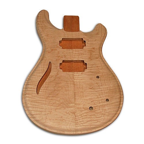 Handmade Wood Carved Top Guitar Body - Can be Made for You in Various Shapes - Reduced Price