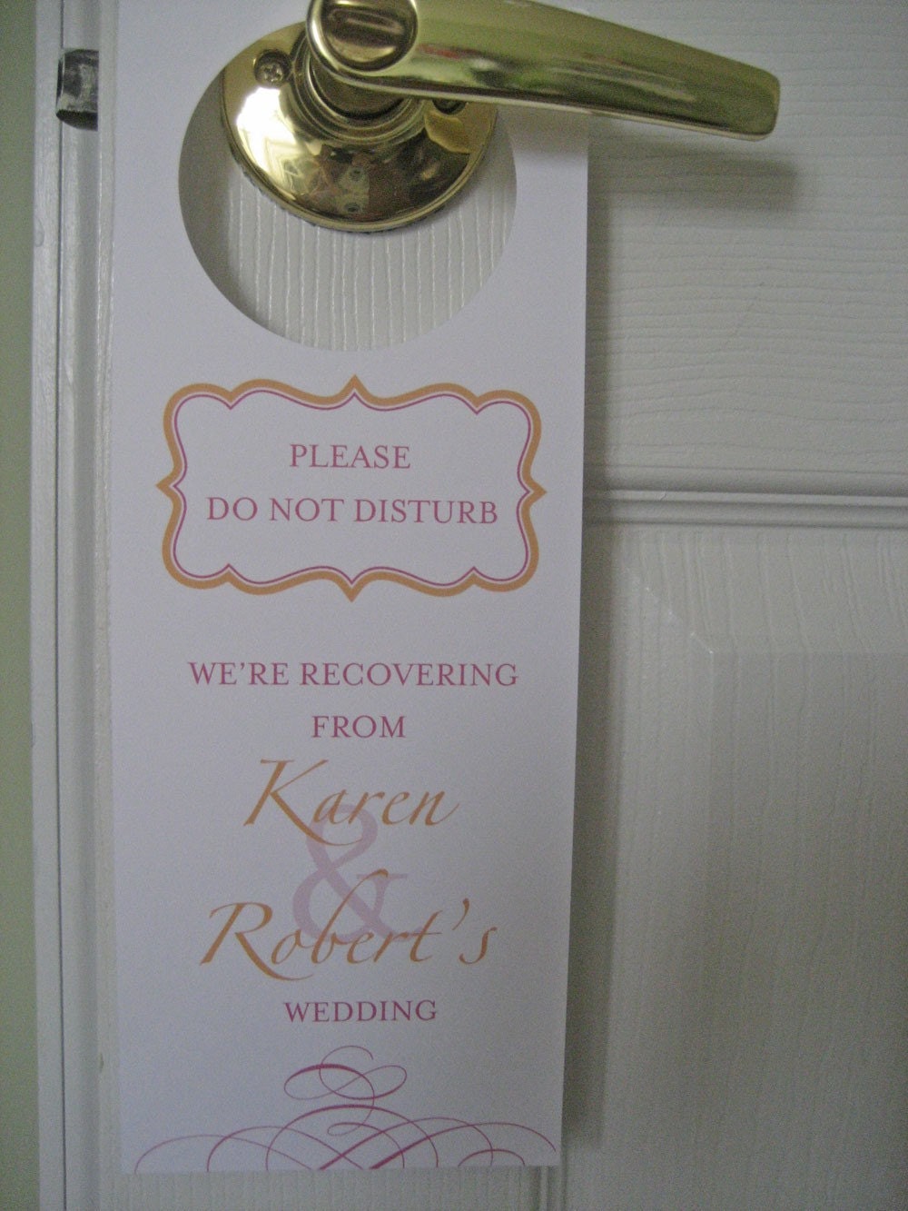 Reserved for Brigitte - Wedding Door Hangers - Set of 20 - Frame & Flourish - Great for OOT Bags