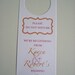 Reserved for Brigitte - Wedding Door Hangers - Set of 20 - Frame & Flourish - Great for OOT Bags