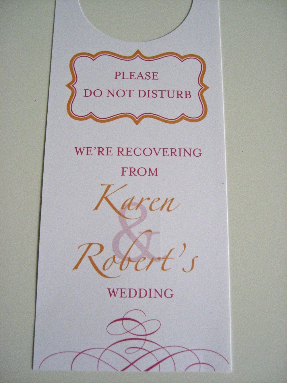 Reserved for Brigitte - Wedding Door Hangers - Set of 20 - Frame & Flourish - Great for OOT Bags