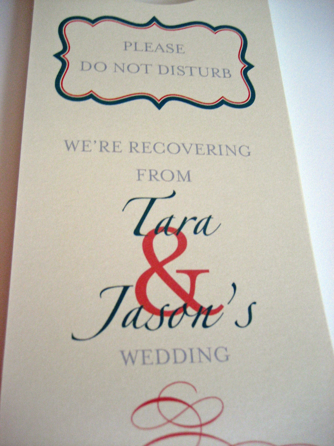 Reserved for Brigitte - Wedding Door Hangers - Set of 20 - Frame & Flourish - Great for OOT Bags