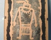 SALE-OOAK print native-style petroglyph rock art