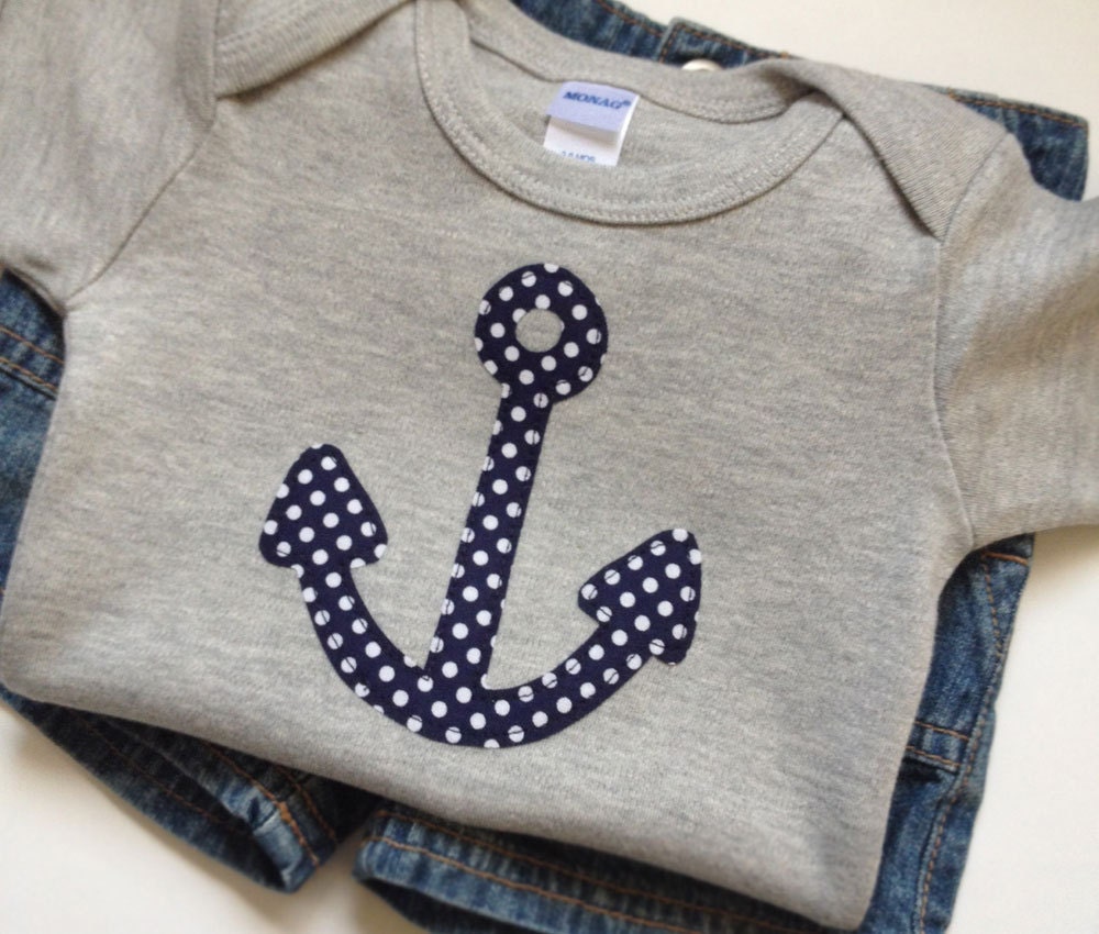 Nautical Baby Boy Clothes // Size 12-18 Months // Boys Clothing Navy Blue and Gray