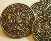 Vintage Buttons  -  7 Matching Heraldry