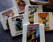 Vintage Beer Label stone coasters