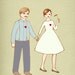 Boy and Girl  print of original drawing