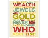The Reading Mother quote 11x14 inch print by Finny and Zook