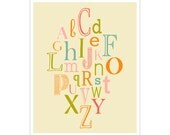 Children's Wall Art / Nursery Decor ABCs 8x10 inch poster print by Finny and Zook