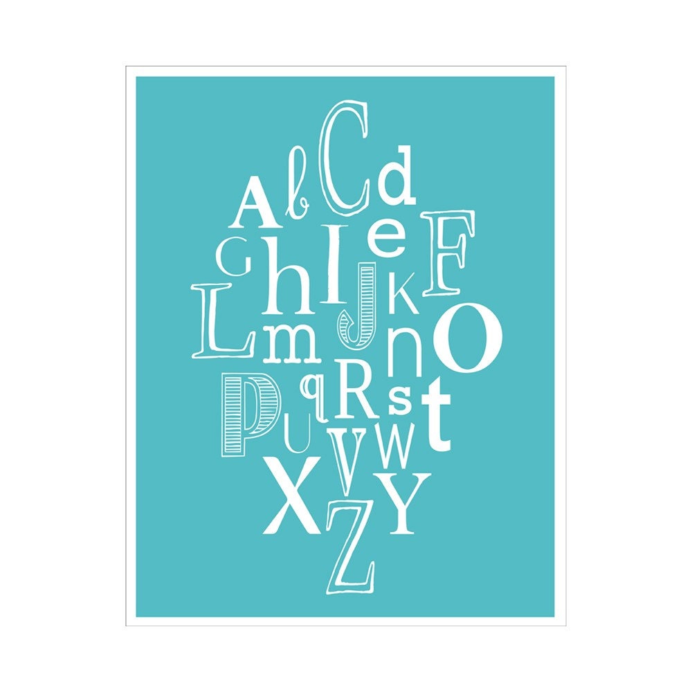 ABCs 16x20 inch print by Finny and Zook