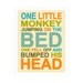Children's Wall Art / Nursery Decor One Little Monkey 16x20 inch print by Finny and Zook