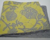 Souvenir in Lemon Baby Burp Cloth with Minky