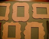 Coupon Set of 5 Unfinished Curvy Picture Frames /Mosaic Bases Sale