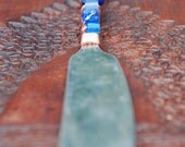 Delightful Silver Knife with Blue Beads
