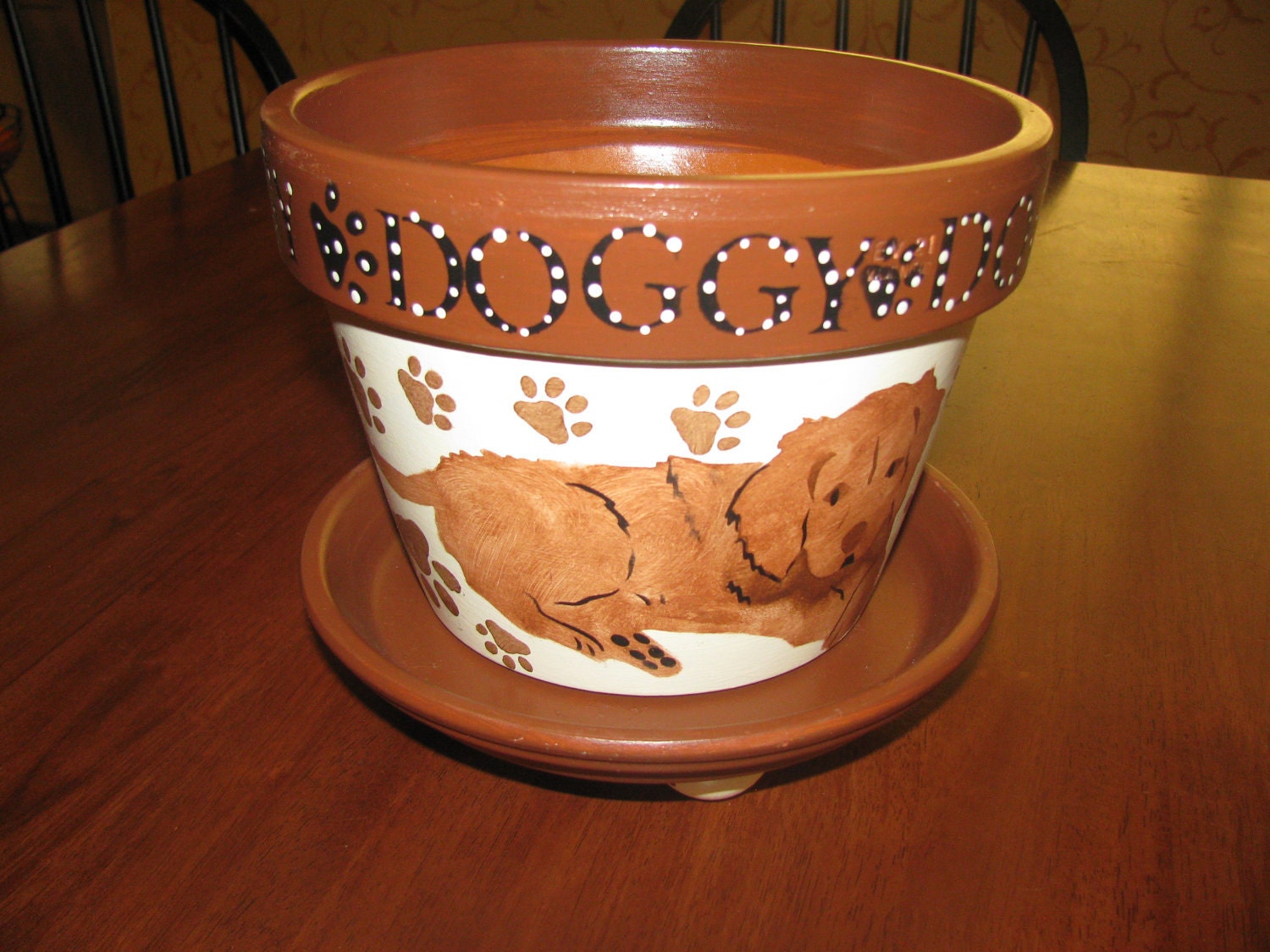 Dog Flower Pot by bubee on Etsy