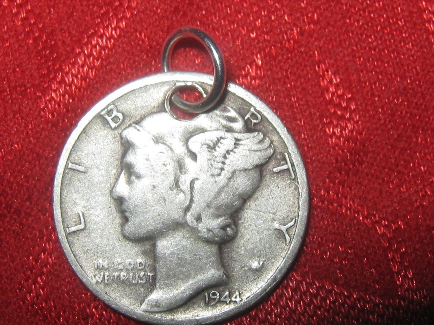 Genuine Old Mercury Liberty Dime Coin Pendant Necklace