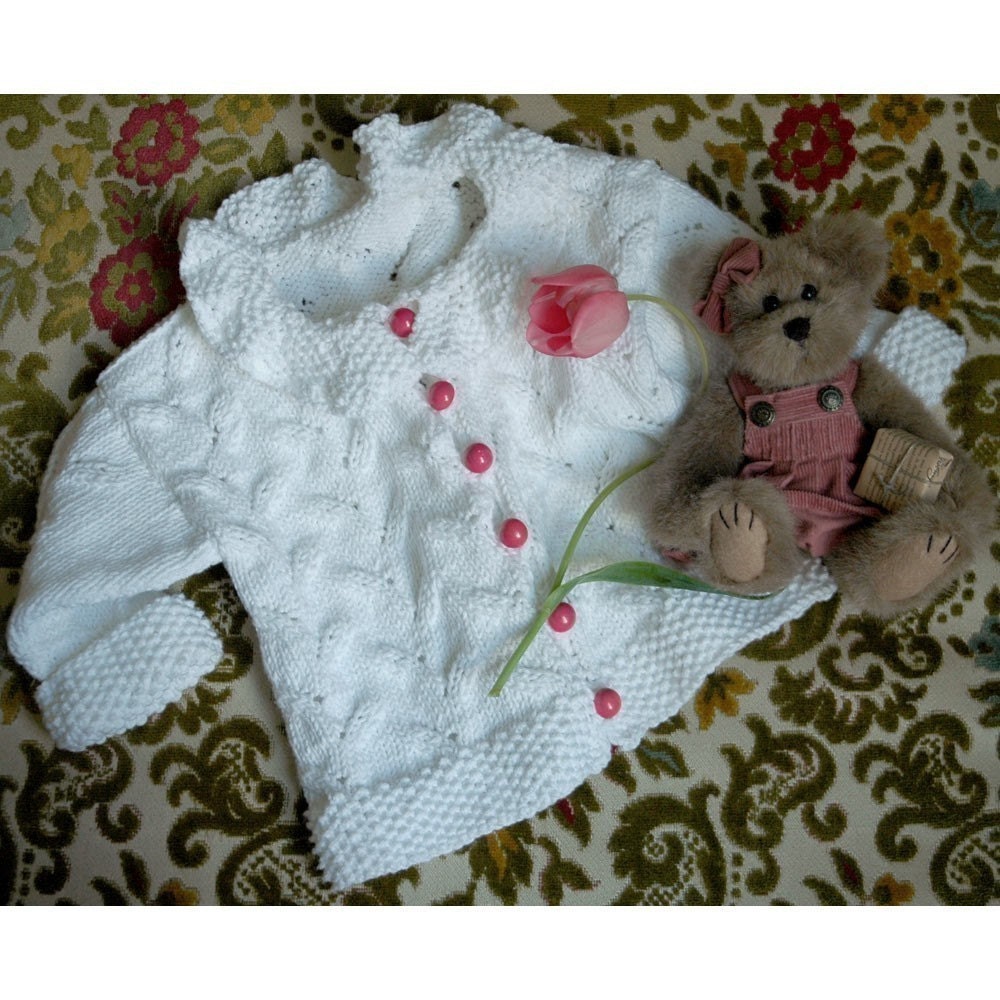 Emily Baby Sweater and Hat Knitting Pattern ONLINE DOWNLOAD