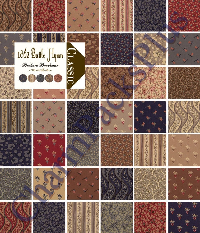 1862 BATTLE HYMM Moda Charm Pack 5 inch Quilt by charmpacks