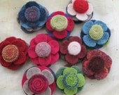 Pattern - Felt Flower Pin - Instructions to make a sweet flower pin from felt