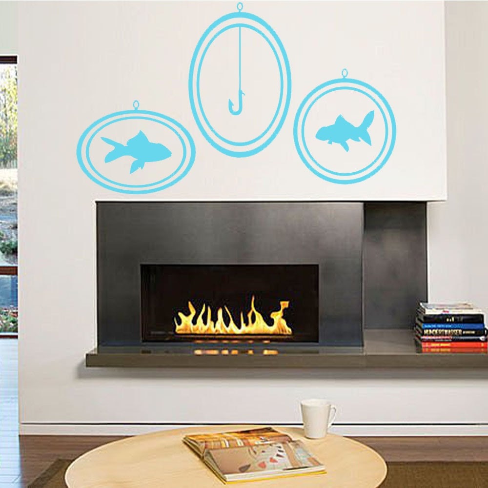 ShaNickers Decal-Framed Print Collection-Fish and Hook--FREE SHIPPING