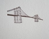 Brooklyn Bridge, letterpress printed correspondence cards (set of 10)