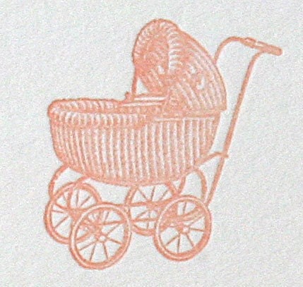 Birth announcements, letterpress printed (set of 25)