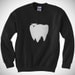 Molar Bear unisex black crew-neck sweatshirt