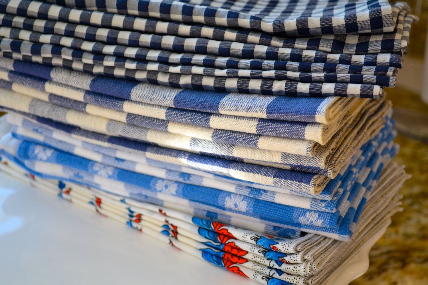 80 Cloth Napkins for Weddings, Events  made from Vintage Fabrics-